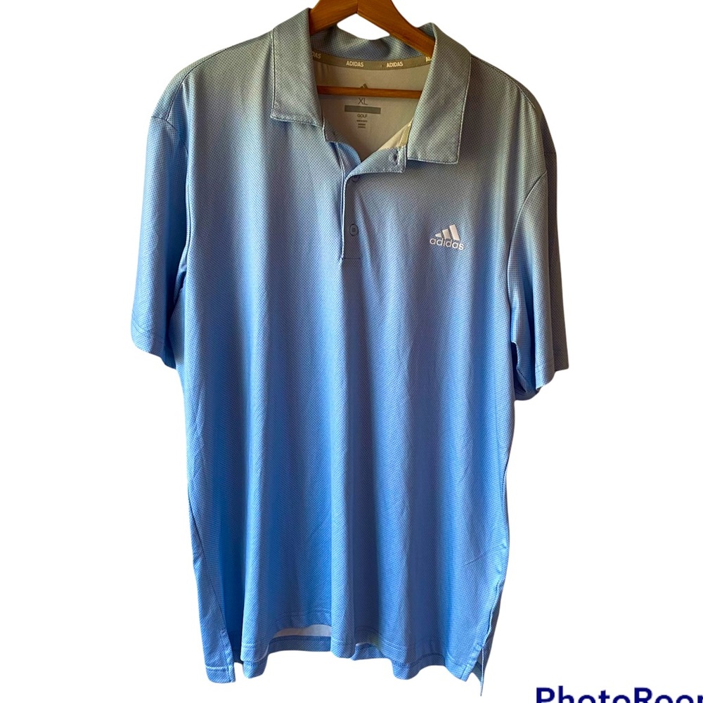Adidas Golf Light Blue Polo Shirt Size XL